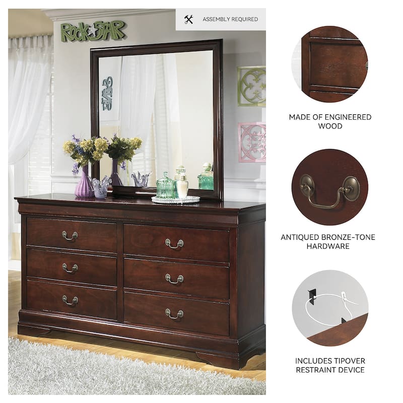 Alisdair Two Drawer Dark Brown Nightstand