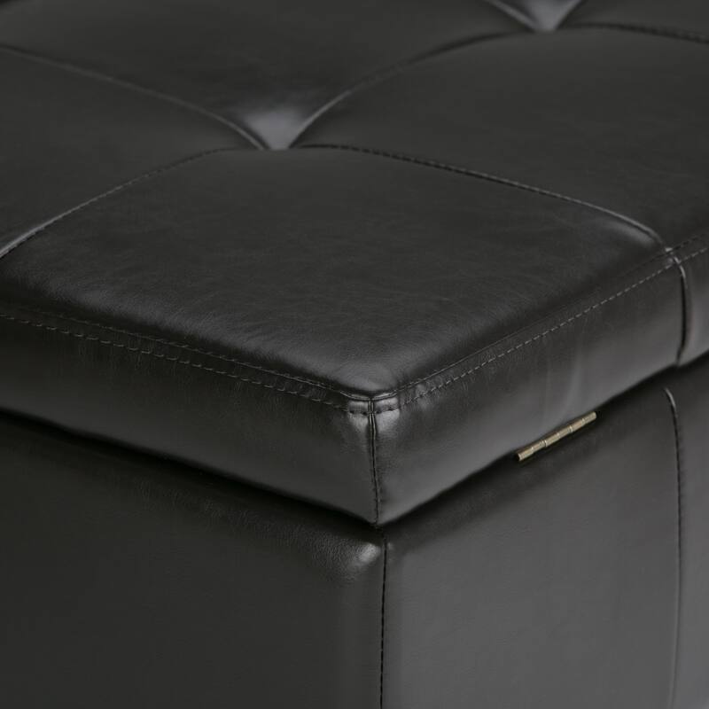 Square Coffee Table Storage Ottoman