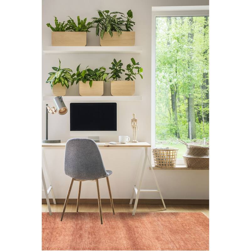 ECARPETGALLERY Hand-knotted Pak Finest Gabbeh Copper Wool Rug - 4'2 x 5'11