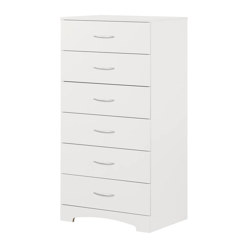 5-Drawer Pure Black Chest Dresser with Fusion Style Detailing, Modern Look, and Space Saving Vertical Storage