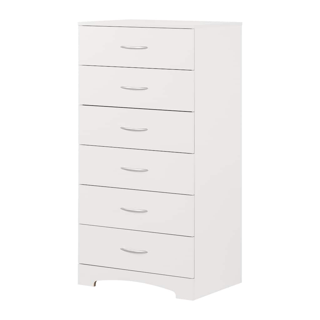 5-Drawer Pure Black Chest Dresser with Fusion Style Detailing, Modern Look, and Space Saving Vertical Storage