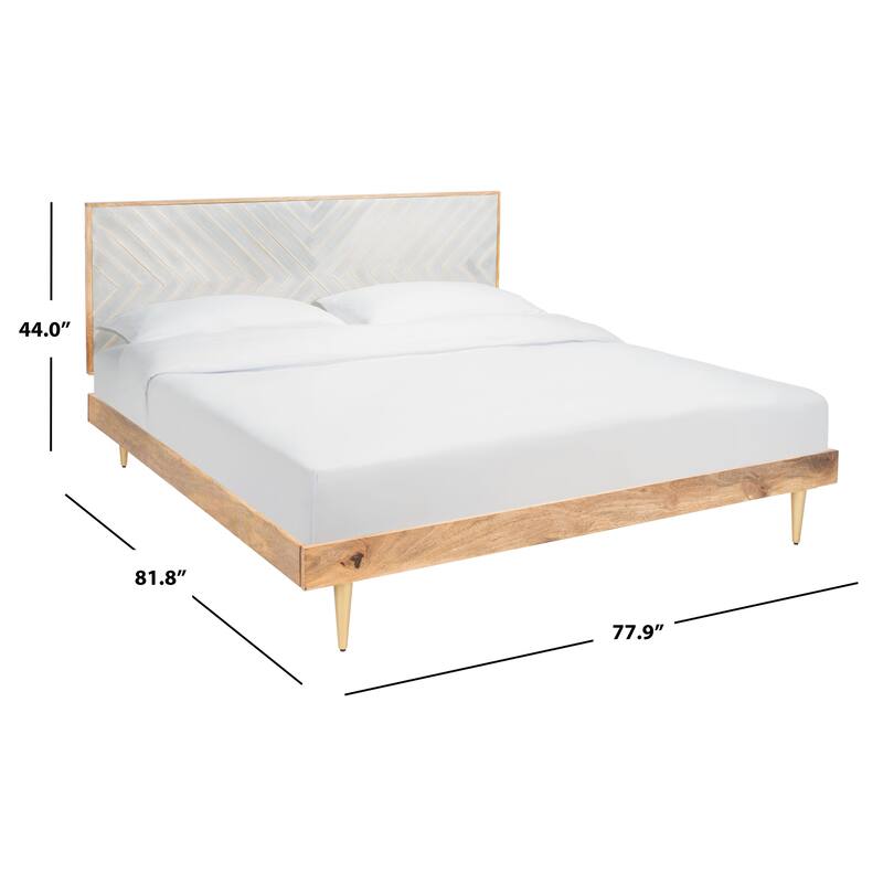 SAFAVIEH Couture Leni Gold Inlayed Cement Bed