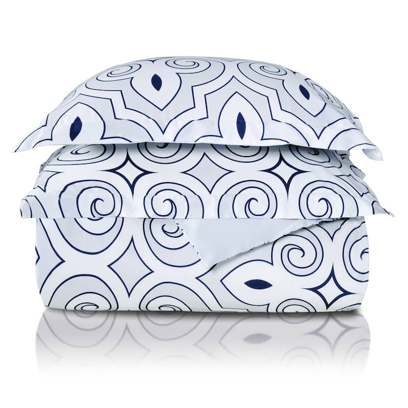 Superior Clarendon Reversible Cotton Duvet Cover Set