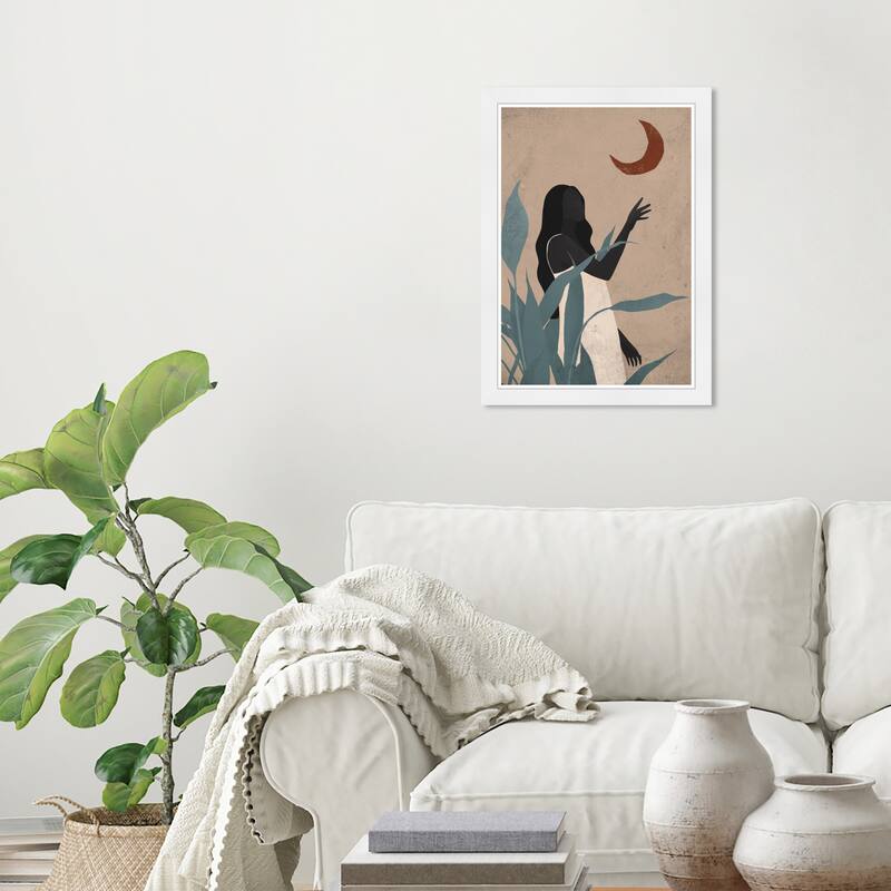 Wynwood Studio Prints Fashion and Glam Early Moonshine Brown and Tan Modern & Contemporary Wall Art Canvas Print - White