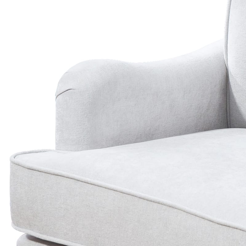 Accent Chair With Comfy Chenille Club Fabric,Comfy Upholstered Living Room Arm Chair,Springs Cushions & Retro Wooden Legs