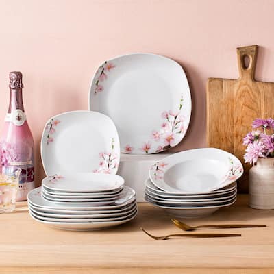 VEWEET 'Annie' Floral Dinnerware Set (Service for 6)