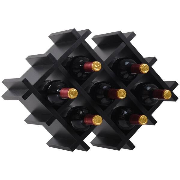 Shop Gymax Set Of 5 Wall Mount Wine Rack Set Storage Shelves And