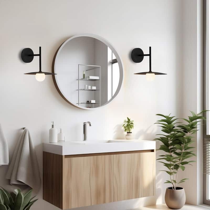 Modern wall sconce black wall lighting glass, metal bulb wall light