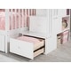 preview thumbnail 4 of 5, Columbia Full over Full Solid Wood Staircase Bunk Bed with Twin Raised Panel Trundle Bed in White
