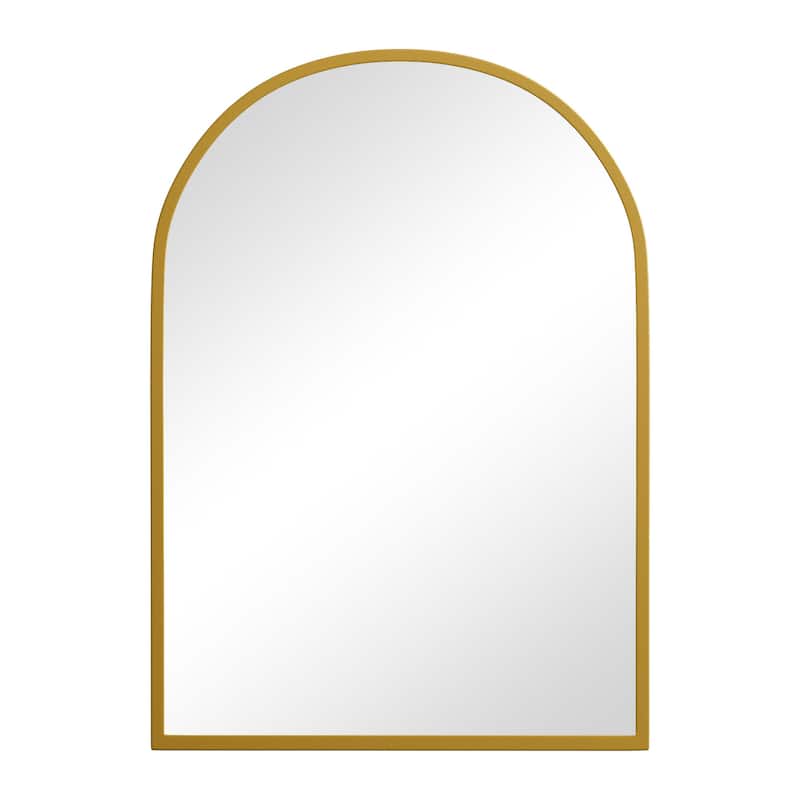 Arched Bathroom Medicine Cabinet with Mirror Metal Framed Wall Mounted Recessed Cabinets for Bathroom Vanity