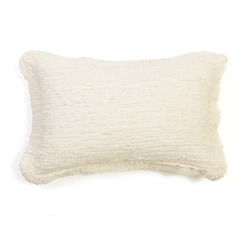 Laurin Ivory Cotton Large Bolster Pillow