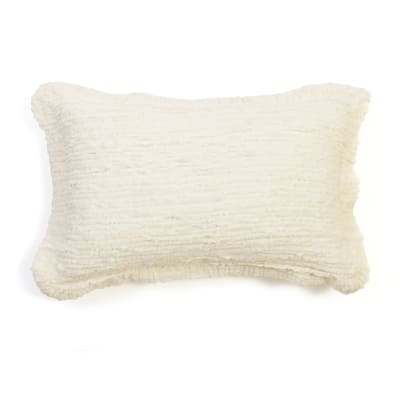 Laurin Ivory Cotton Large Bolster Pillow