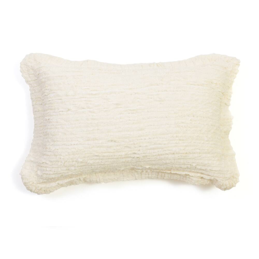 Laurin Ivory Cotton Large Bolster Pillow