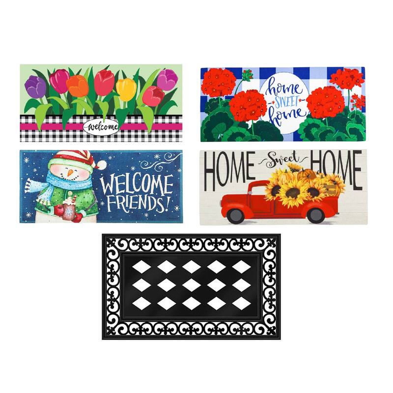 Sassafras Four Seasons Set of 4 Mats with Mat Frame, Collection #6