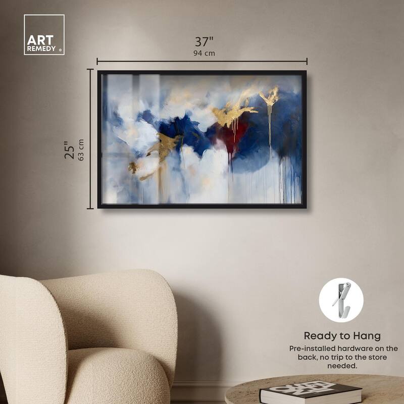 Eclipse of Gold and Blue Shadowbox by Art Remedy