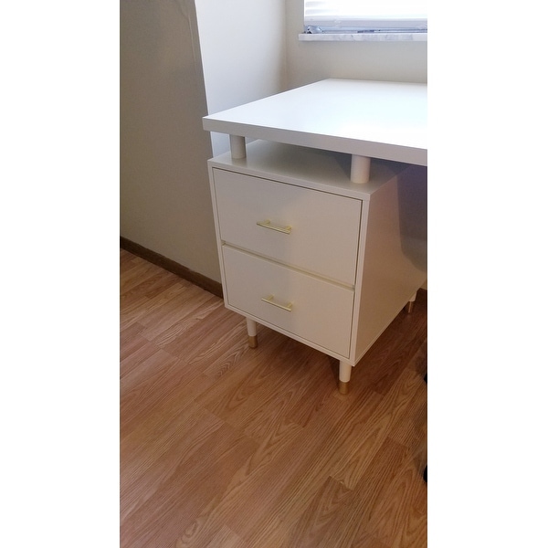 Simple Living Margo 2 Drawer Mid Century Modern Desk On Sale Overstock 29928485