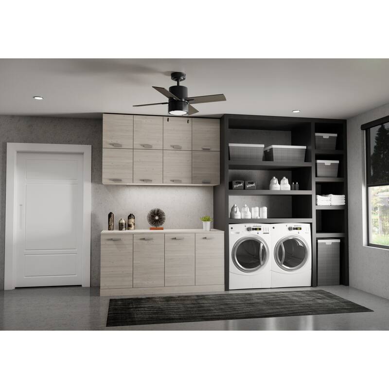 Hunter 42" Beck Ceiling Fan with LED Light Kit and Pull Chain - Transitional, Modern, Industrial