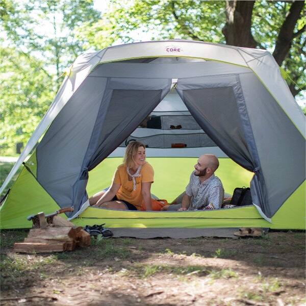 Shop Core 6 Person Instant Cabin Tent With Awning Overstock