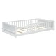 preview thumbnail 52 of 58, Sturdy Structure Floor Twin size Platform Bed with Built-in Book Storage Rack,Kids and Baby