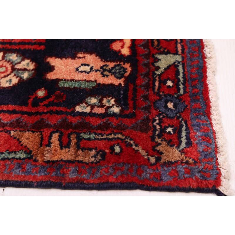 ECARPETGALLERY Hand-knotted Anatolian Vintage Dark Navy Wool Rug - 5'3 x 9'8