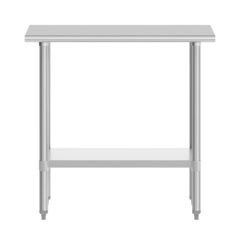 Stainless Steel 18 Gauge Work Table with Undershelf