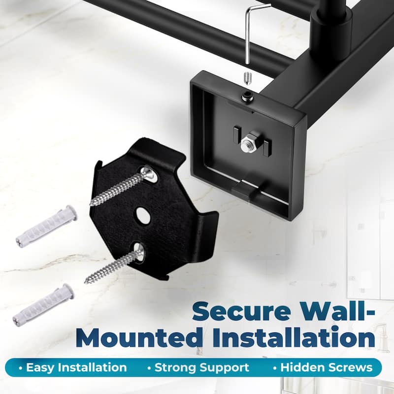 WOWOW Two Towel Holders Wall mounted Towel Rack
