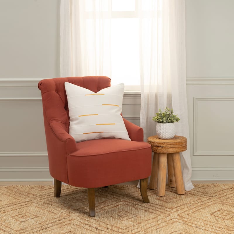 Rizzy Home Transitional Ivory Poly Filled Pillow - 20" x 20"