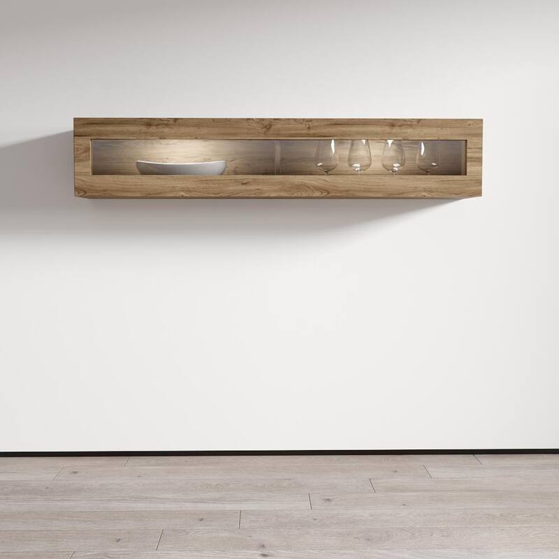 Strick & Bolton Hadi Wall-mounted Media Cabinet - Oak