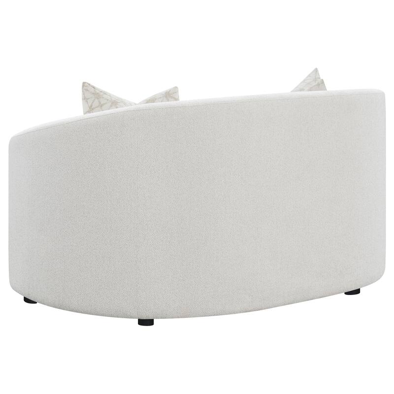 Rainn Boucle Upholstered Sloped Arm Sofa Set Latte