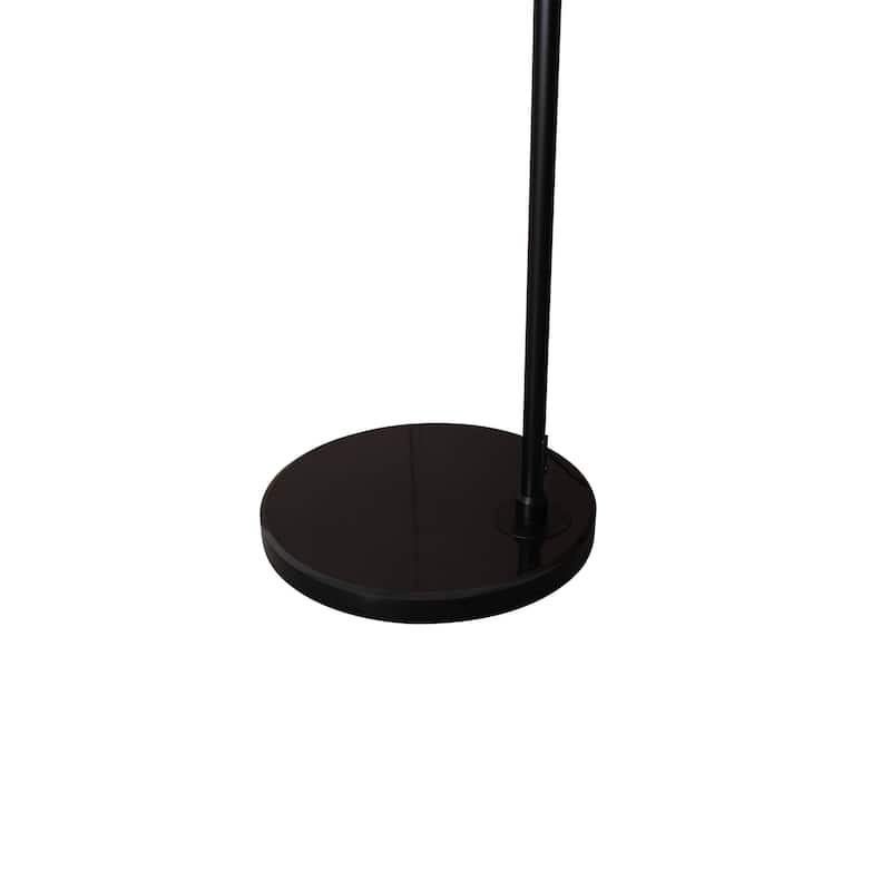Floor Lamp with Black Marble Base and Metal Lamp Shade Arco Collection - 76"