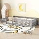 preview thumbnail 3 of 39, Twin Floor Bed with Guardrails & Door - Easy Access for Kids
