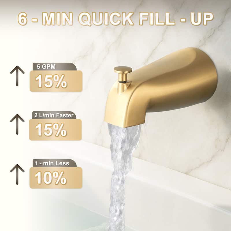 WOWOW Integrated Diverter Bathtub Spout