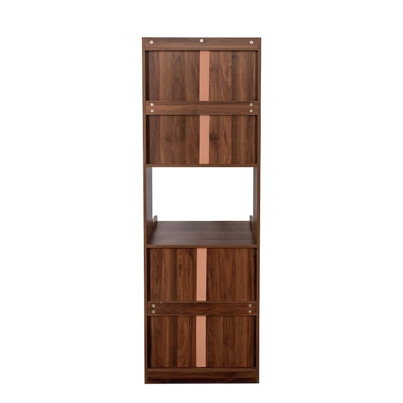 Kitchen Pantry Hutch Storage Cabinet, Kitchen Hutch Buffet Cabinet with Microwave Stand, Freestanding Buffet Sideboard