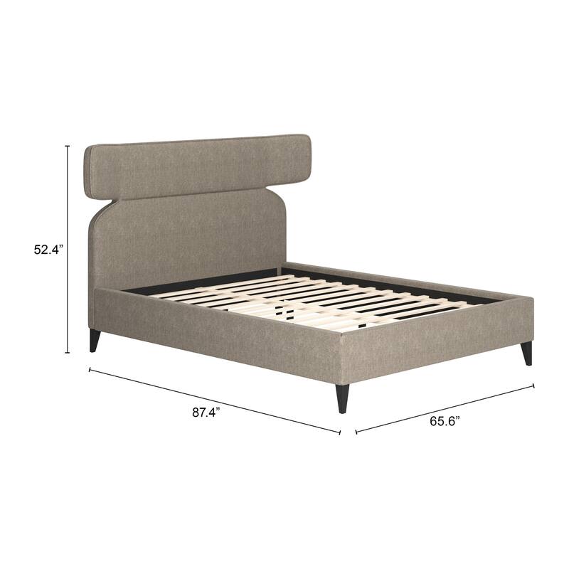Dusa Queen Bed Olive Brown