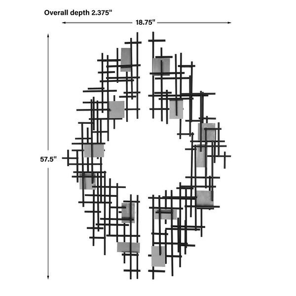 Reflection Metal Grid Wall Decor - 57.5" - Set of 2