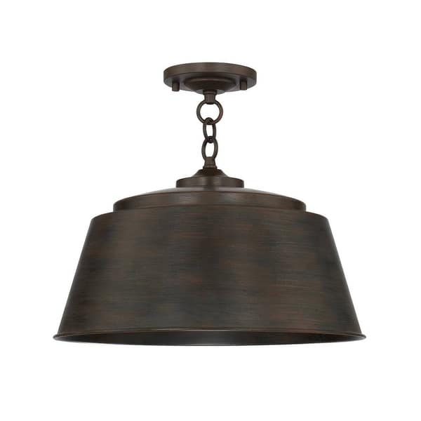 slide 2 of 2, Tybee 1-light Nordic Grey Semi-Flush Mount/ Pendant - Nordic Grey