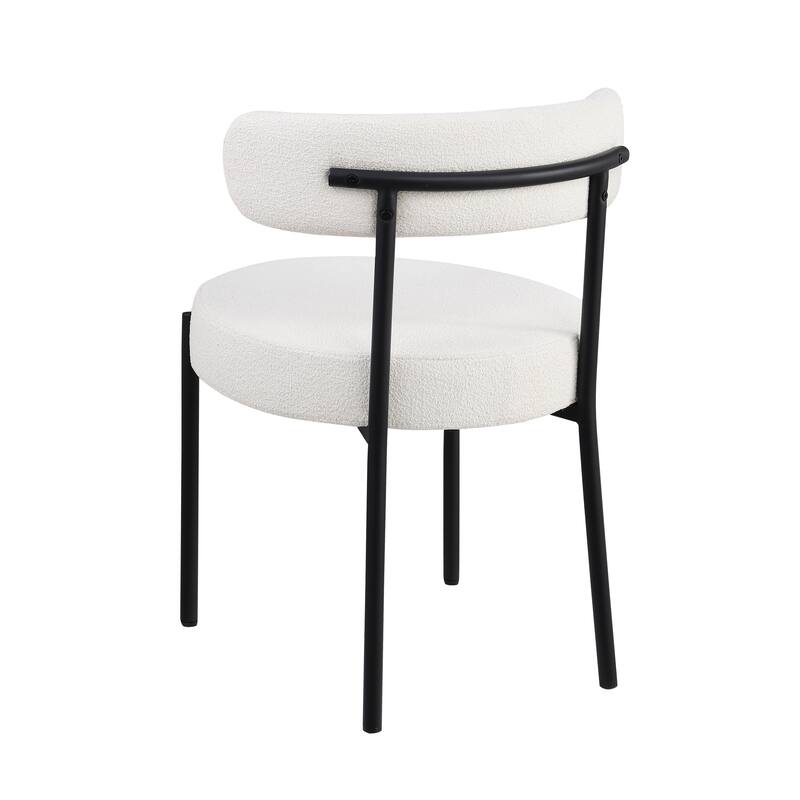 Woker Furniture Upholstered Boucle Dining Room Chairs