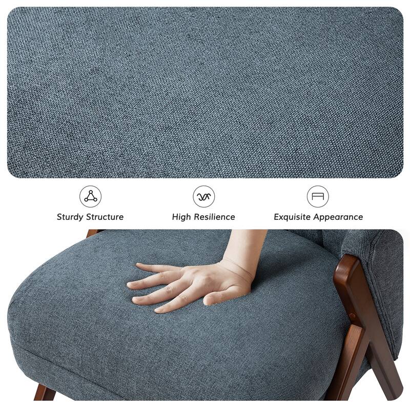 Vivian Mid-century Barrel Chair with a Scalloped Back Set of 2 by HULALA HOME