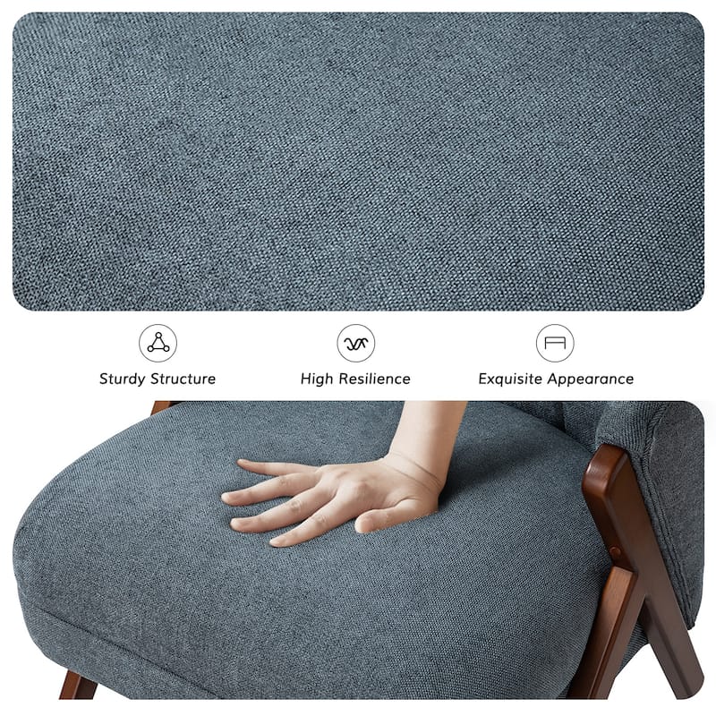 Vivian Mid-century Barrel Chair with a Scalloped Back by HULALA HOME