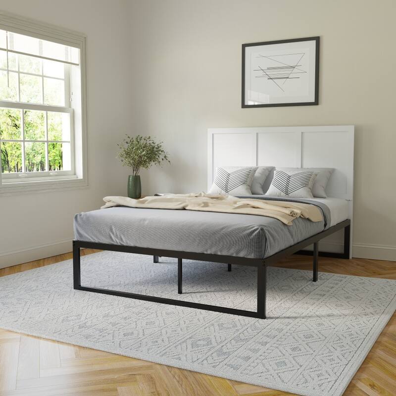 Contemporary Paneled Wooden Headboard Only