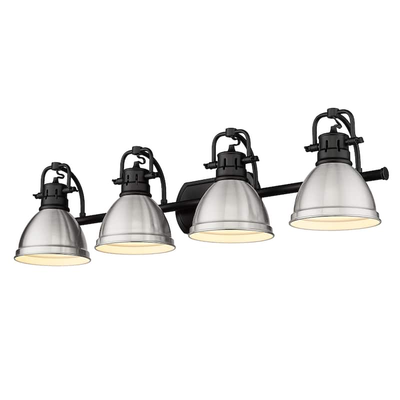 Golden Lighting 3602-BA4 PW Duncan 4 Light 34" Wide Vanity Light with - Matte Black