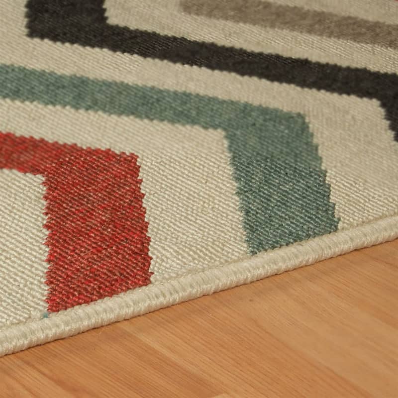 Superior Chevron Zig-Zag Geometric Modern Indoor Outdoor Area Rug