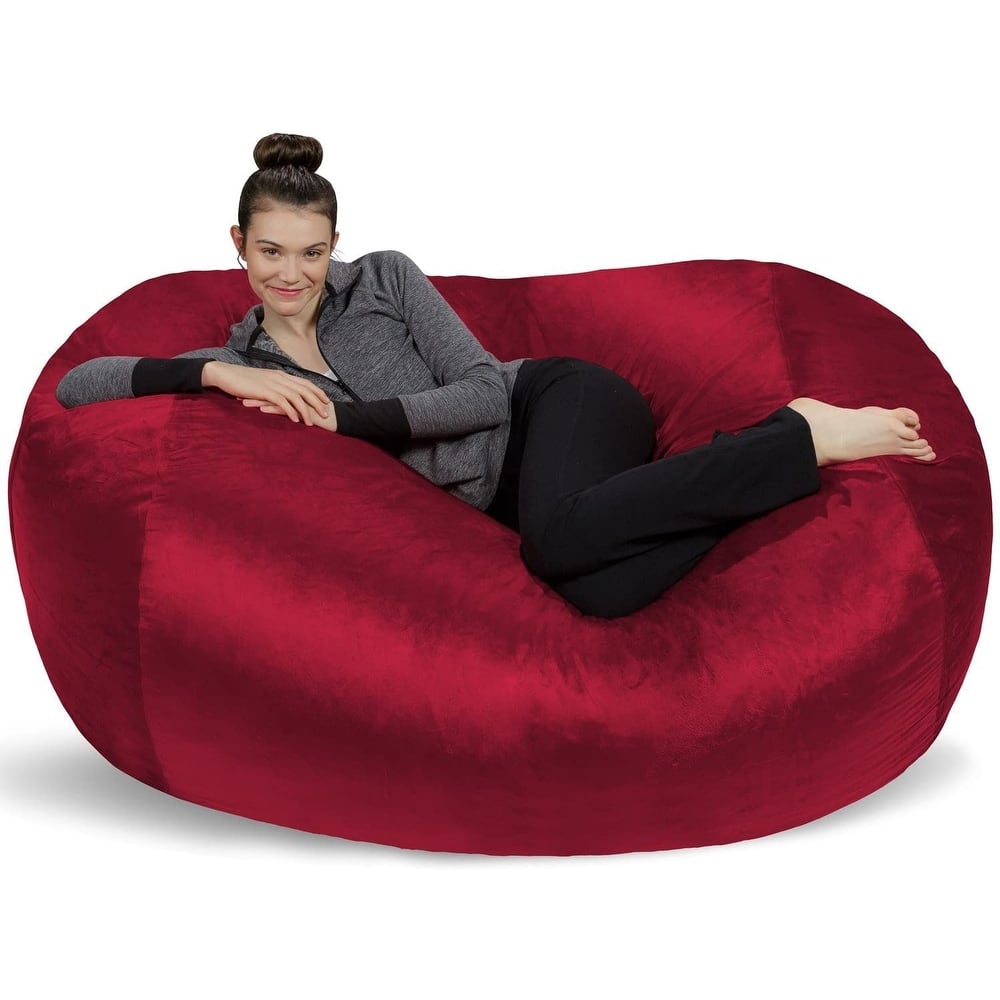 6-foot Bean Bag Lounger Large Memory Foam Bag Chair Lounger