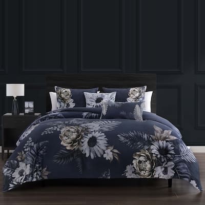 Bebejan Forget Me Not 100% Cotton Sateen 5-Piece Reversible Comforter Set