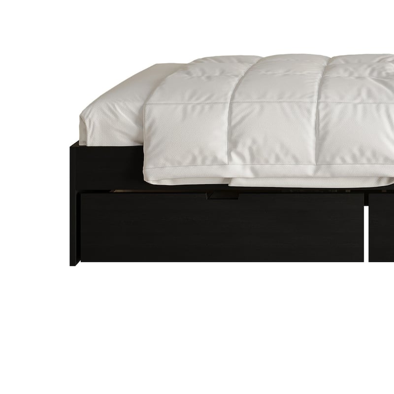 CraftPorch Wooden Twin Mates Bed with Storage