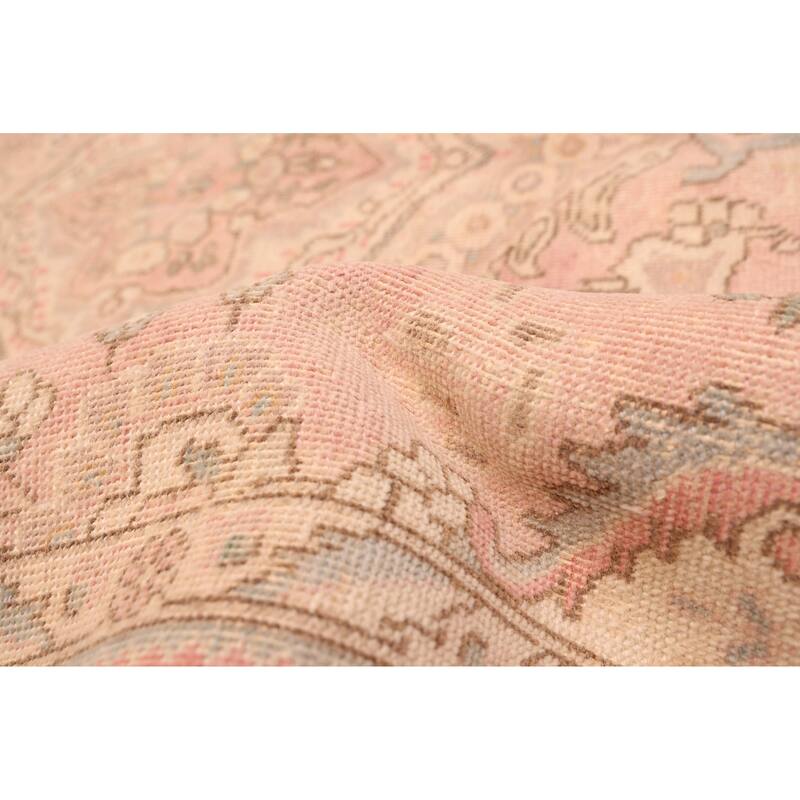 ECARPETGALLERY Hand-knotted Antalya Vintage Pink Wool Rug - 6'5 x 9'0