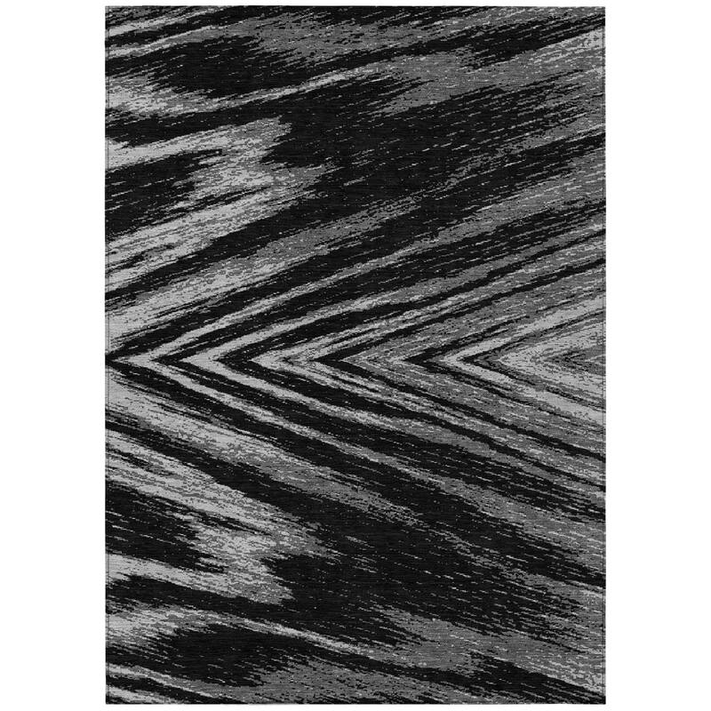 HomeRoots Abstract Transitional Rectangle Outdoor Rug