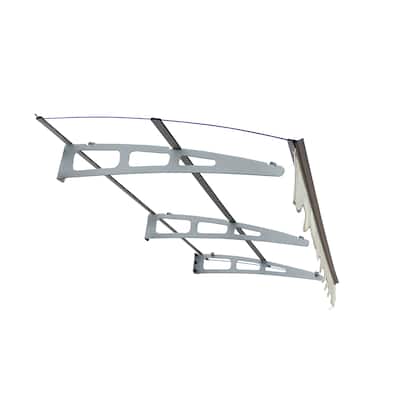 Series Door Window Awning Canopy Made of 0.137" Thick Crystal Solid Polycarbonate Sheet and Aluminum Alloy with Valance