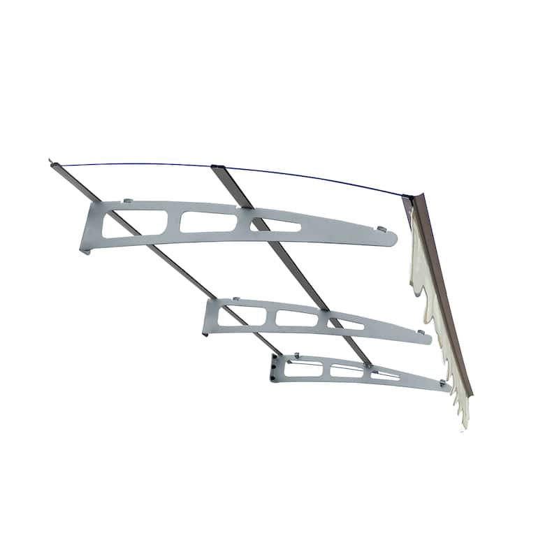 Solid Polycarbonate Door Window Awning with Aluminum Alloy Frame - 79\