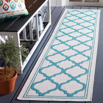 SAFAVIEH Bermuda Washable Edelt Indoor/ Outdoor Waterproof Rug - 2' x 8' Runner